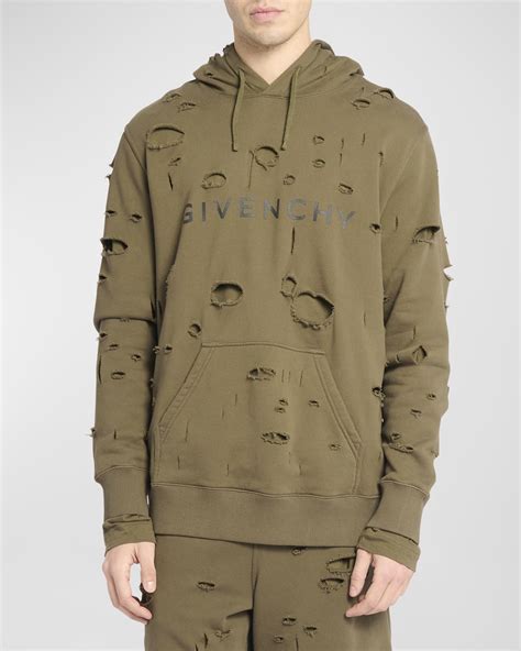 givenchy white hoodie white hoodie|givenchy men's destroyed hoodie.